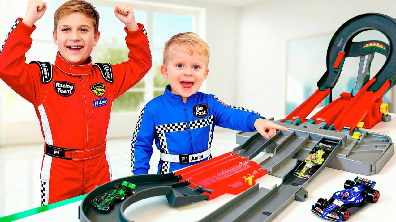 Рома и Друзья на Трассе Hot Wheels F1! Весёлые приключения для детей