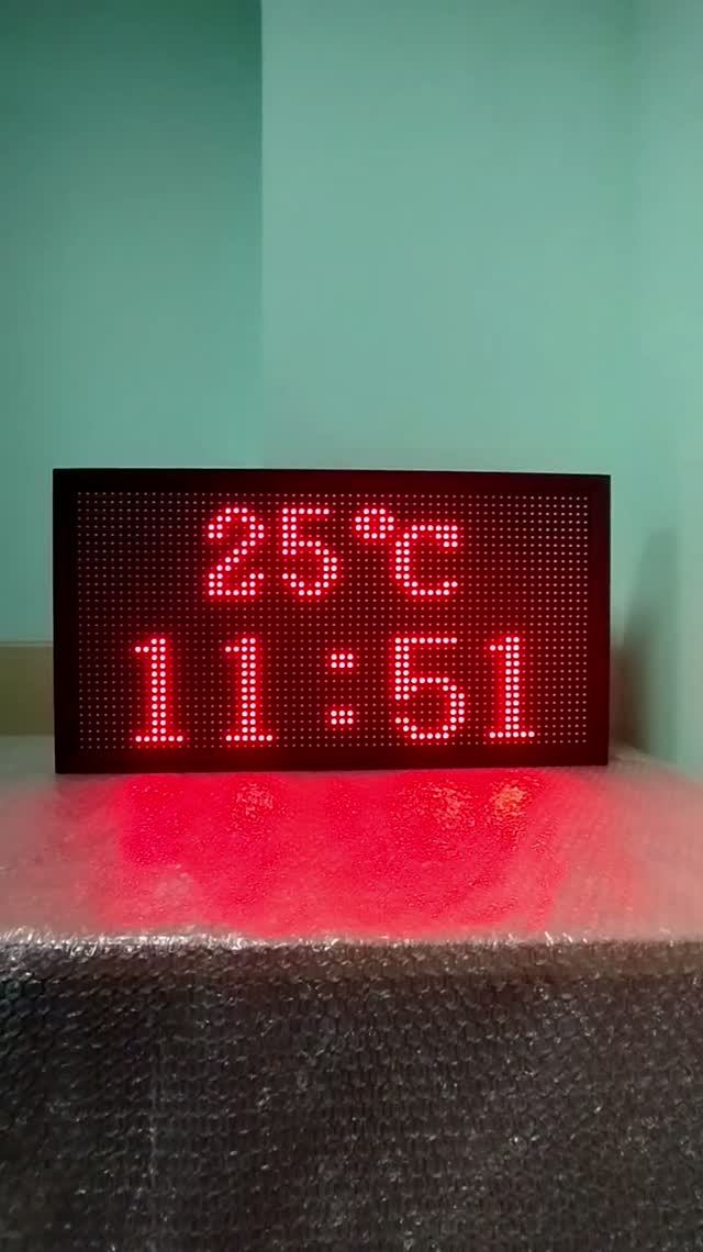Уличные светодиодные часы с датчиком температурой Ledmig.ru