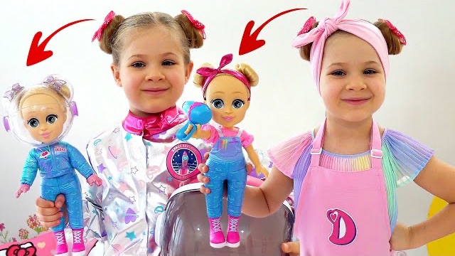 Диана и Рома играют с куклами Love, Diana