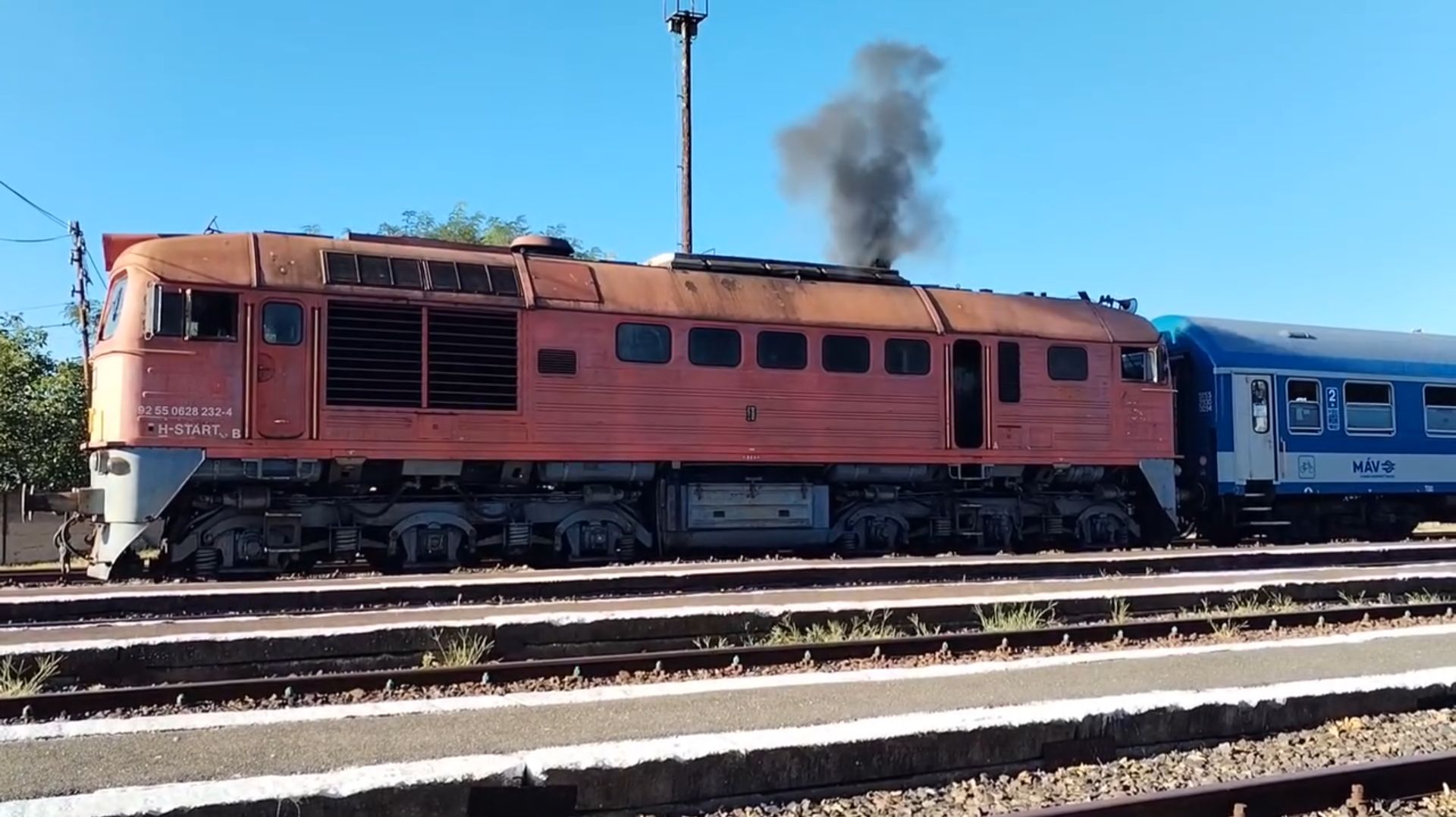 Запуск дизеля тепловоза М62