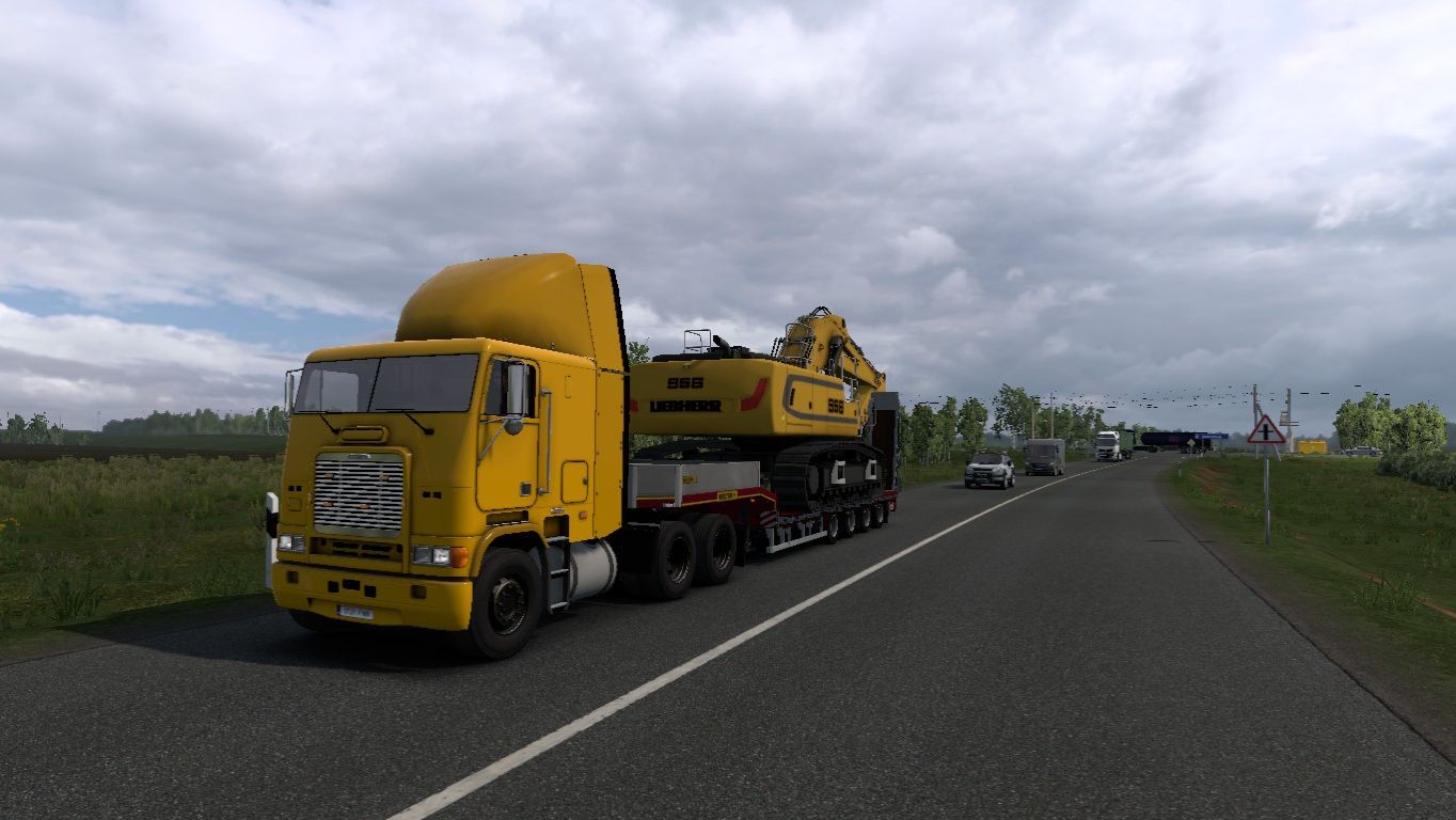 Euro Truck Simulator 2 Бориосоглебск (RU) в Тамбов (RU) Libherr R956 52 050 кг
