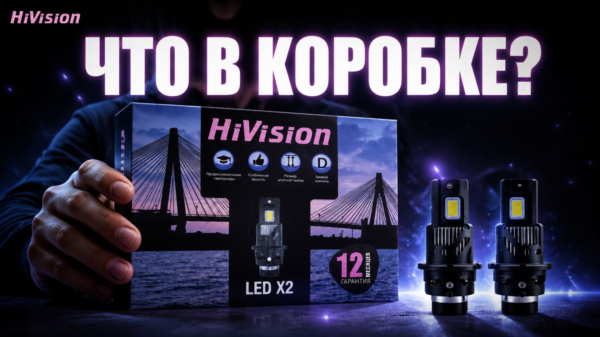 Что внутри коробки HiVision LED X2? Распаковка LED-ламп — замена ксенона