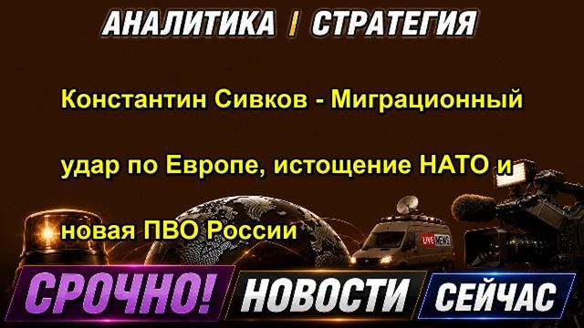 Константин Сивков Миграционный удар по Европе, истощение НАТО и новая ПВО России