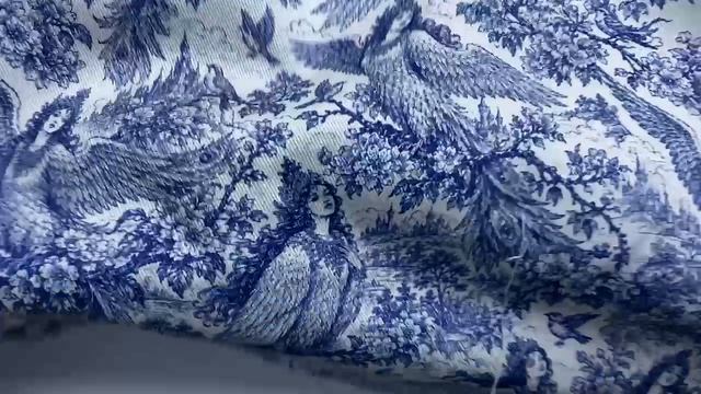 Джинса молочная с принтом в стиле Туаль де Жуи Сирен  12726