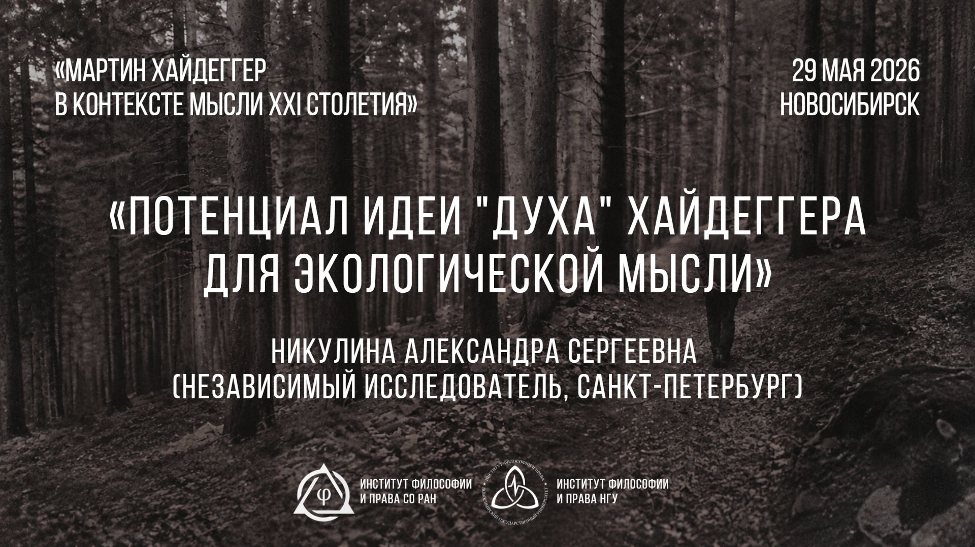 Никулина А. С. Потенциал идеи «духа» Хайдеггера для экологической мысли