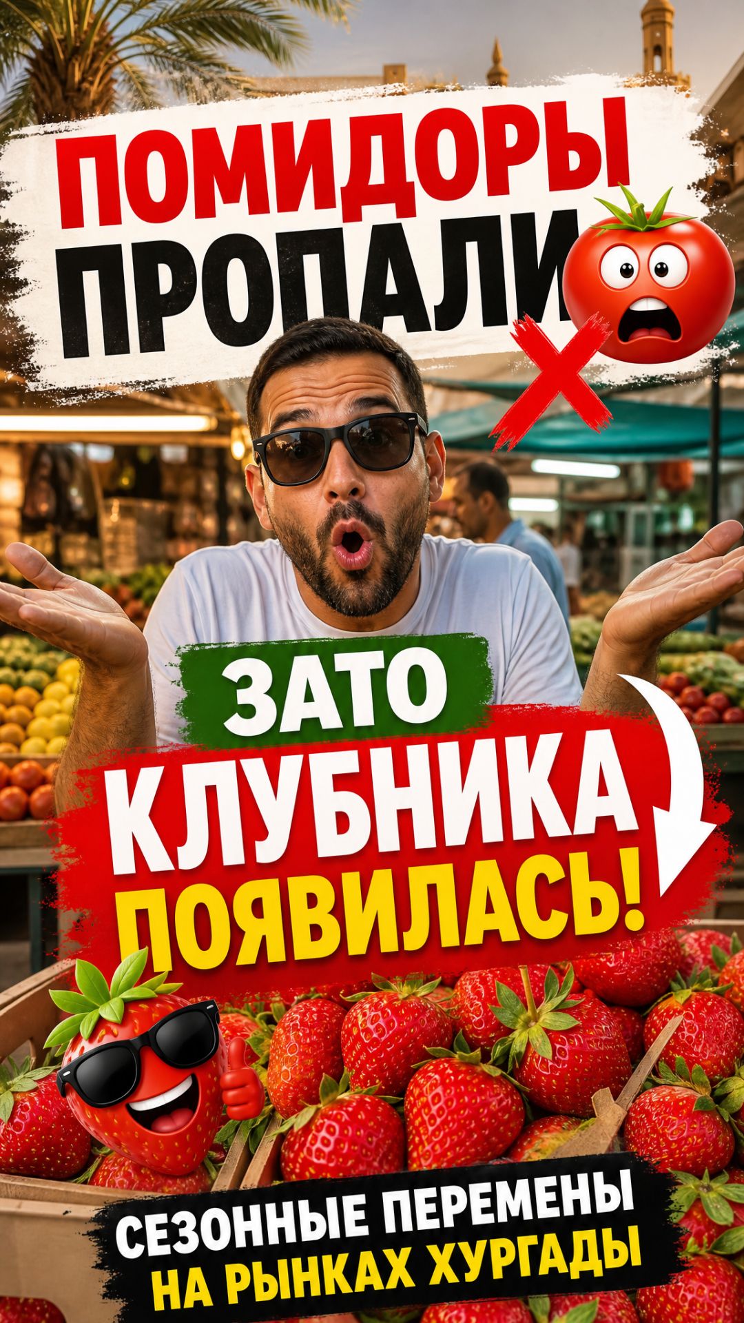 Сезонные сюрпризы Хургады: прощай, помидор — здравствуй, клубника!