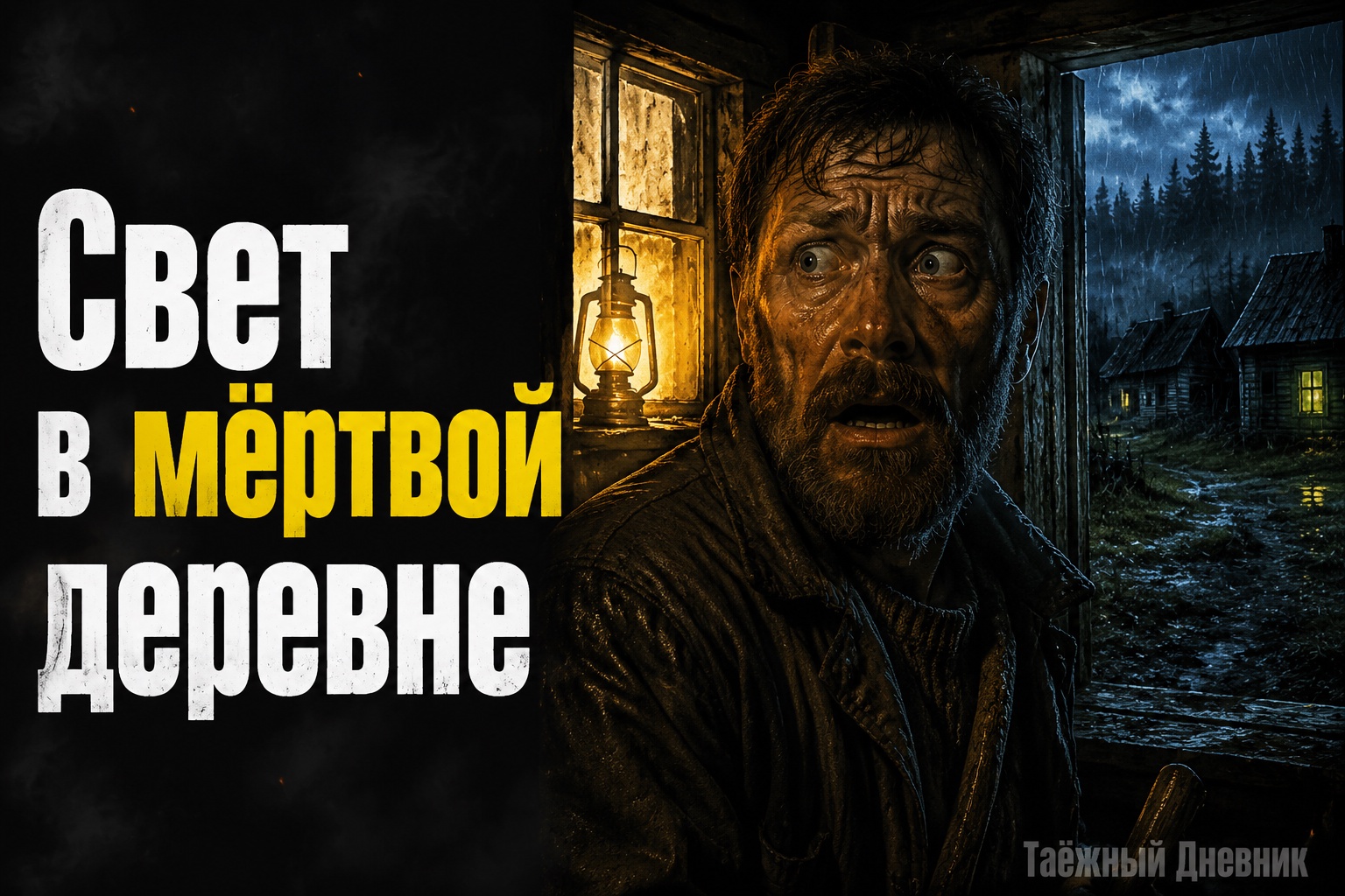 Жёлтый свет в окне мёртвой деревни