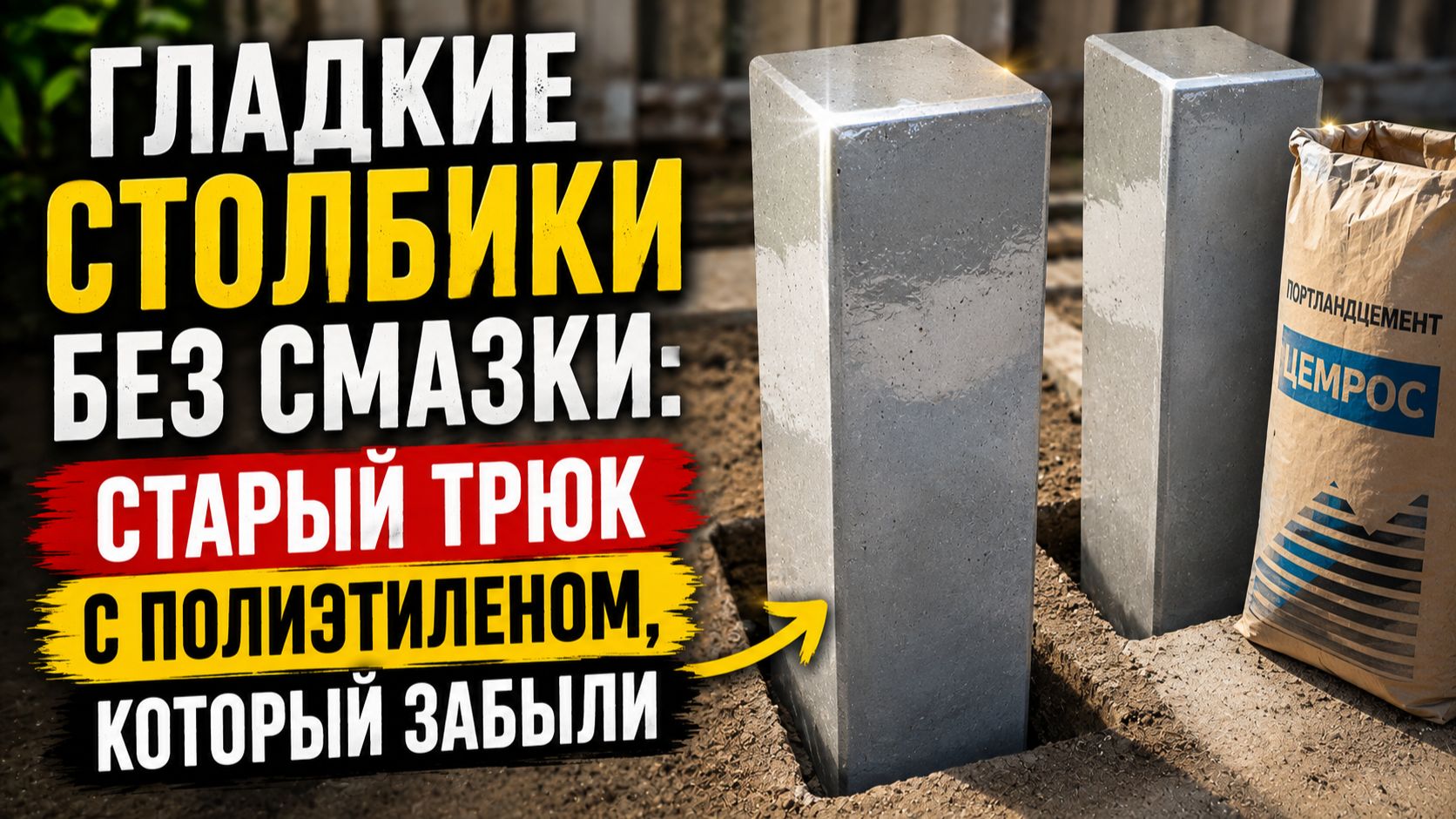 Гладкие столбики без смазки: старый трюк с полиэтиленом, который забыли.