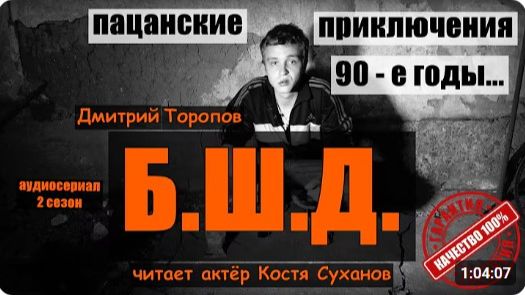 16  Аудиокнига Б.Ш.Д.  Приключения в 90 - е  За забором интерната  читает актер Костя Суханов.