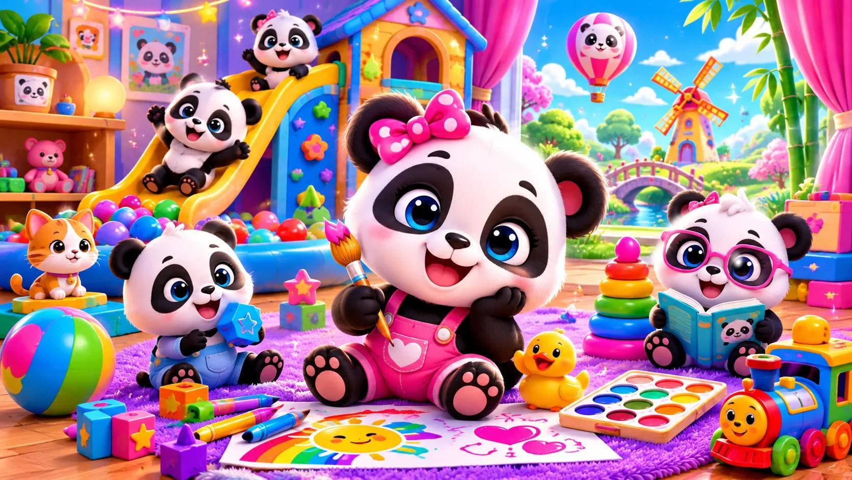 Школьный Автобус Малышки панды | игры | мультфилмы #малышкипанды #мультики