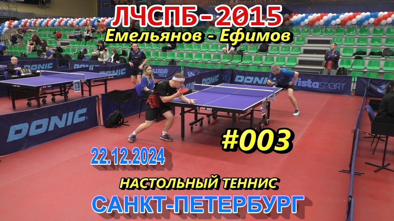 Ефимов А. 715 - Емельянов А. 859 ЛЧСПб-2025 настольный теннис Отборочный тур 22.12.2024