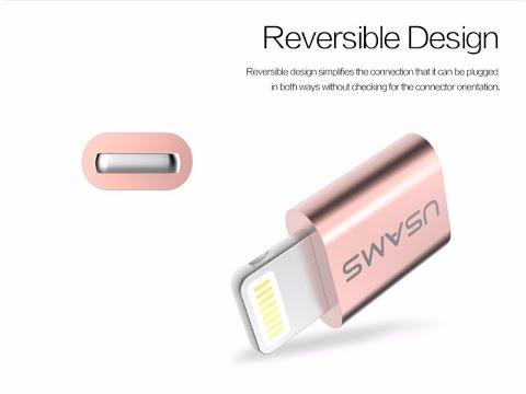 Переходник USAMS microUSB to 8Pin IPhoneIPad.  127