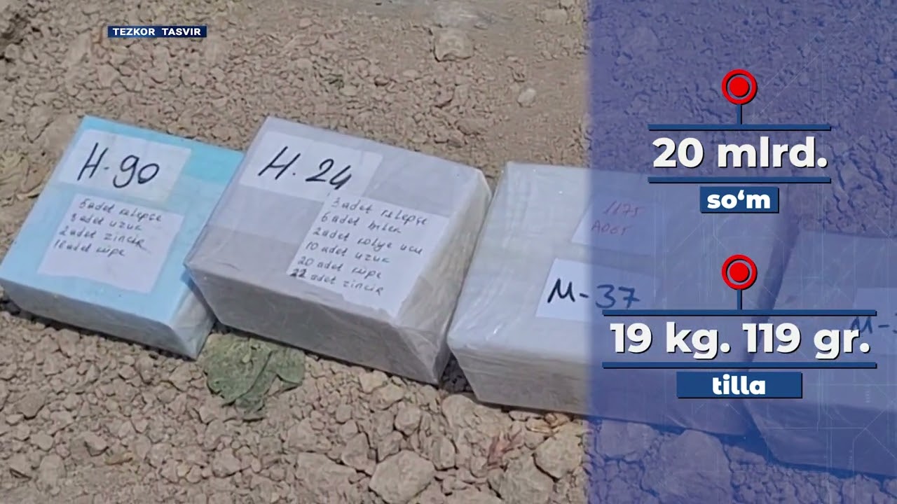⚡️ Қирғизистондан ноқонуний олиб келинган 19 кг тилла буюмлар тўхтатиб қолинди