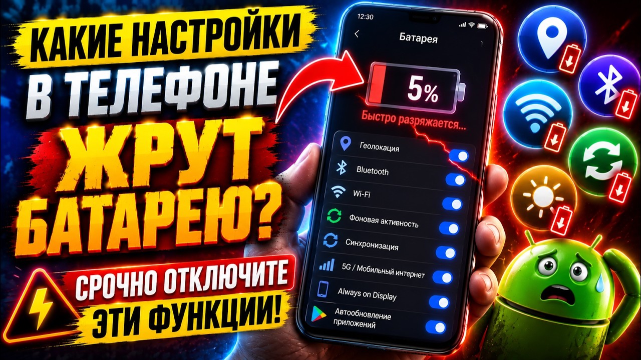 Какие настройки в телефоне жрут батарею? Срочно отключите эти функции