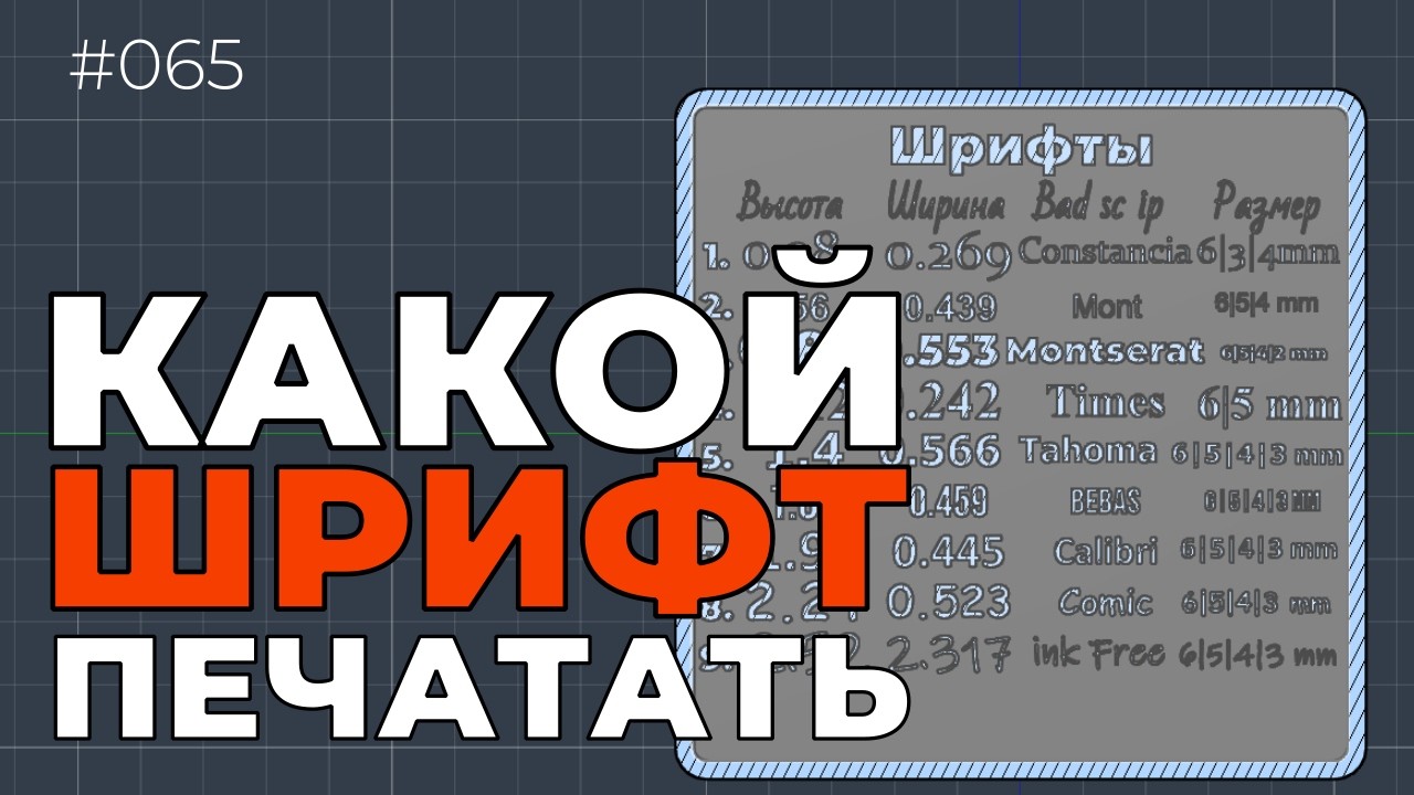 Какие шрифты печатаются на 3D-принтере: толщина линий и тесты