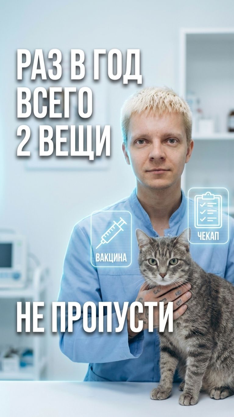 Чекап кота и собаки раз в год: что входит и зачем 🩺