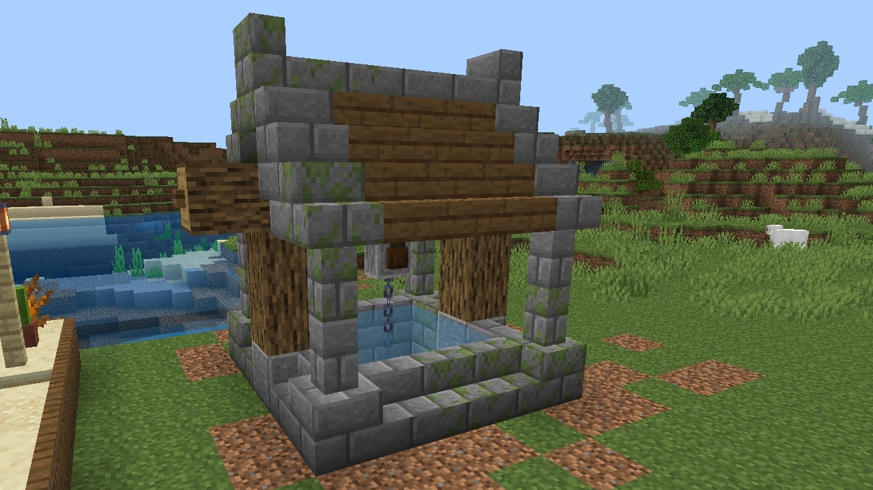 как построить средневековый колодец в Minecraft