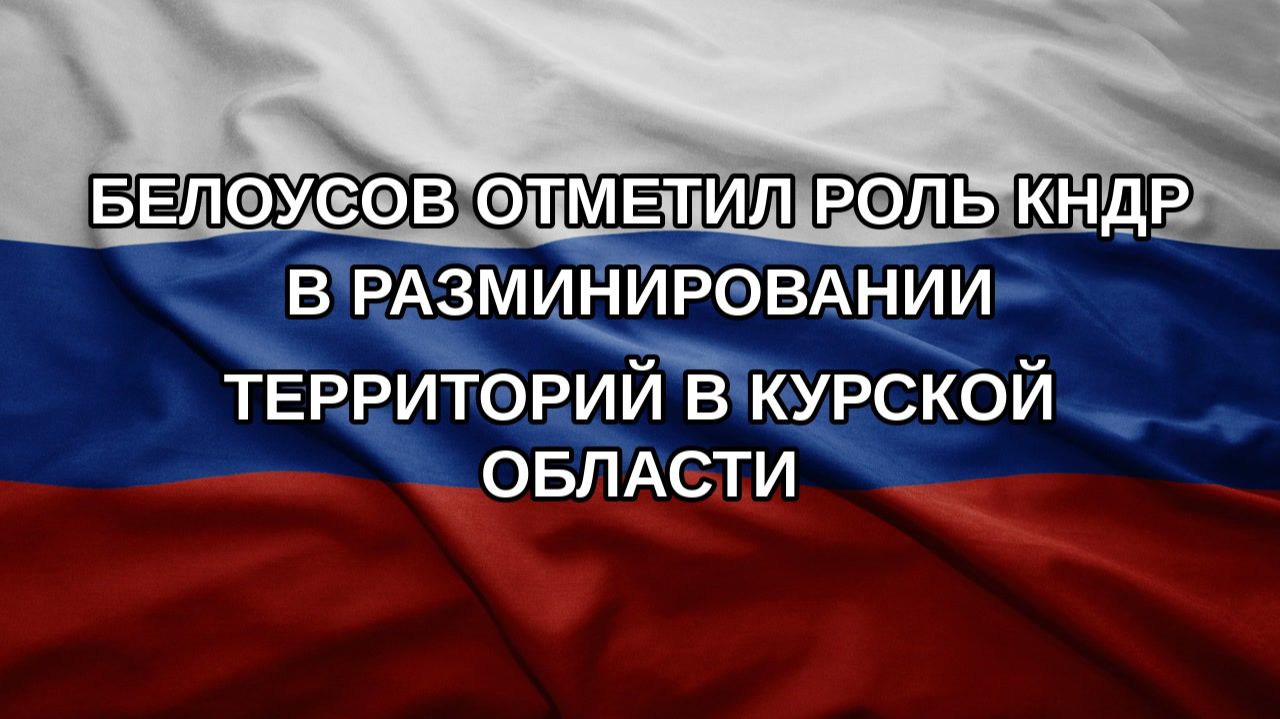 Белоусов отметил роль КНДР в разминировании территорий в Курской области