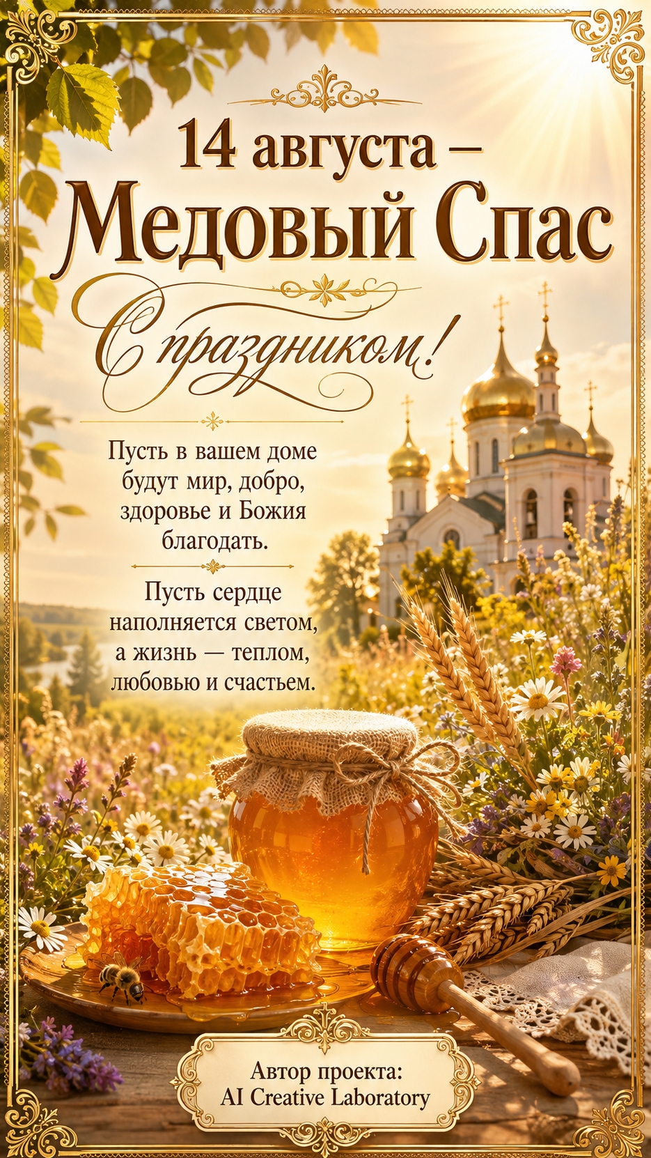 🍯 14 августа — Медовый Спас! С праздником! 🙏☦️ #shorts