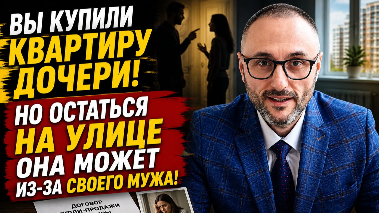ВЫ КУПИЛИ КВАРТИРУ ДОЧЕРИ, А ОНА ВСЕ РАВНО ОСТАЛАСЬ НА УЛИЦЕ ИЗ-ЗА СВОЕГО МУЖА!