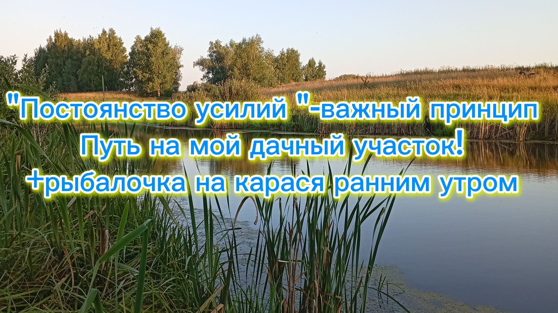 Постоянство усилий - важный принцип! Путь на мой дачный участок рыбачка на карася ранним утром!