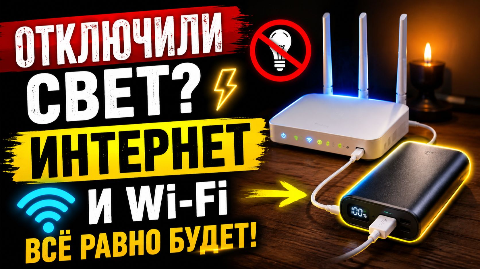ОТКЛЮЧИЛИ СВЕТ! ИНТЕРНЕТ и Wi-Fi ВСЁ РАВНО БУДЕТ!