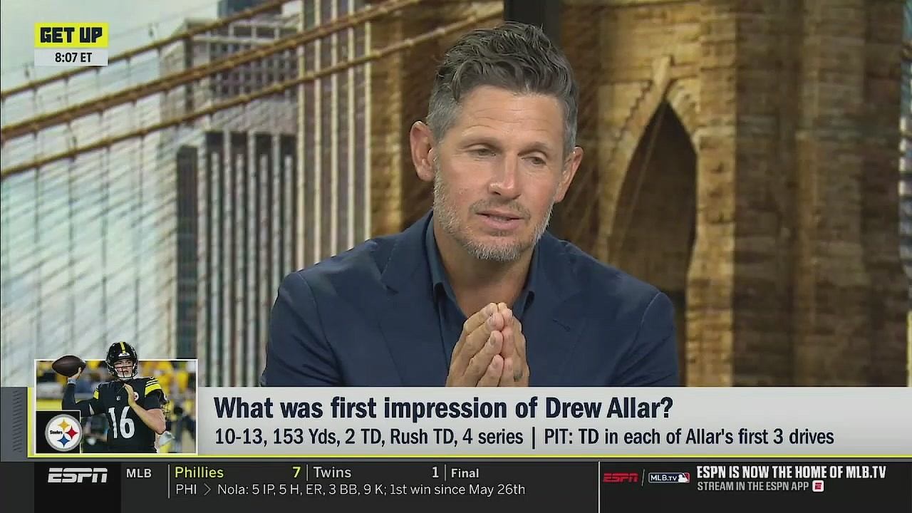 GET UP  Steelers Have Found Their Next Star!  Dan Orlovsky Praises Drew Allars impressive debut