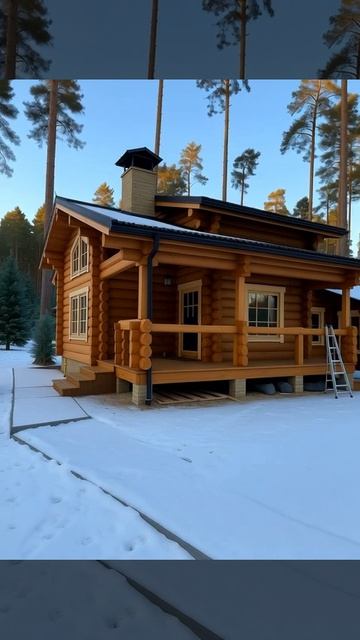 Дом из оцилиндрованного бревна