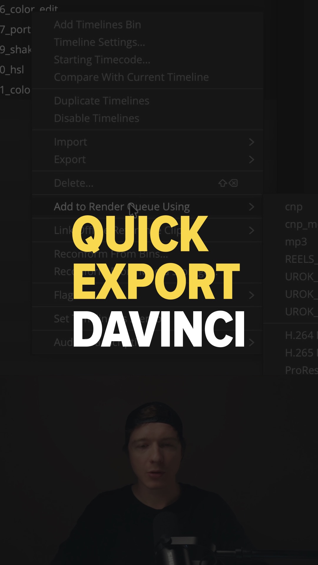 QUICK EXPORT DAVINCI