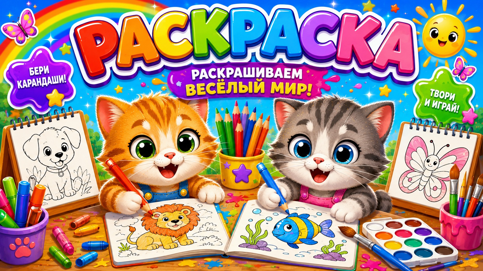 ИГРАЕМ В РАСКРАСКУ🥰ДЕТЯМ❤️