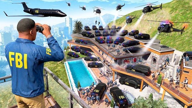 GTA 5  ФБР штурмует дом Франклина