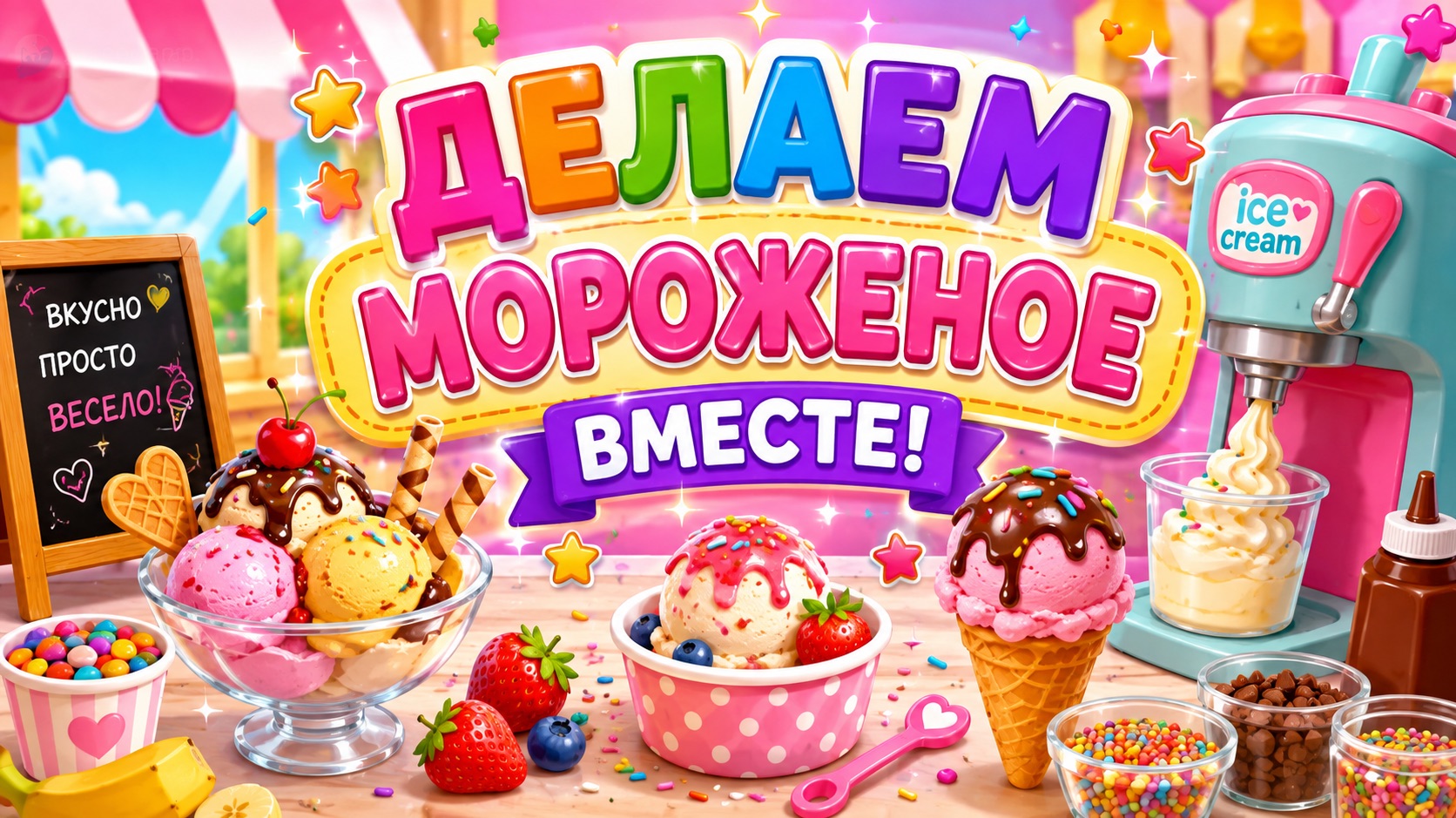 ДЕЛАЕМ МОРОЖЕНОЕ🥳В ВИДЕ КОТЯТ😆#мороженое #развитие #детям #котята