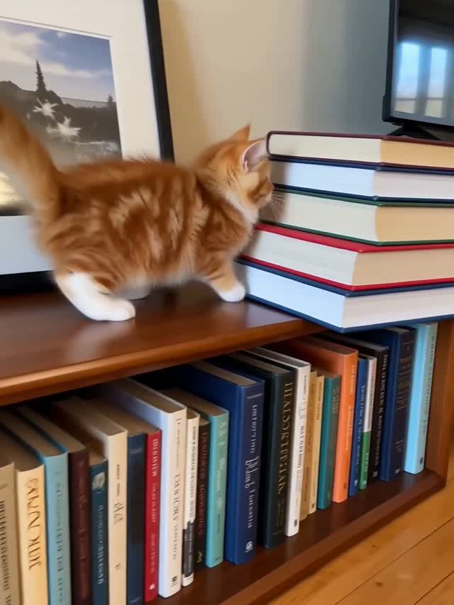 Котенок хулиганит