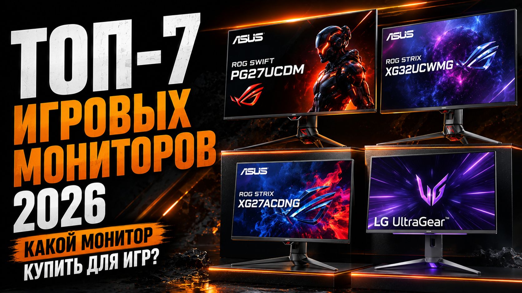 ТОП игровых мониторов 2026 — 4K, OLED, высокая герцовка и лучший FPS