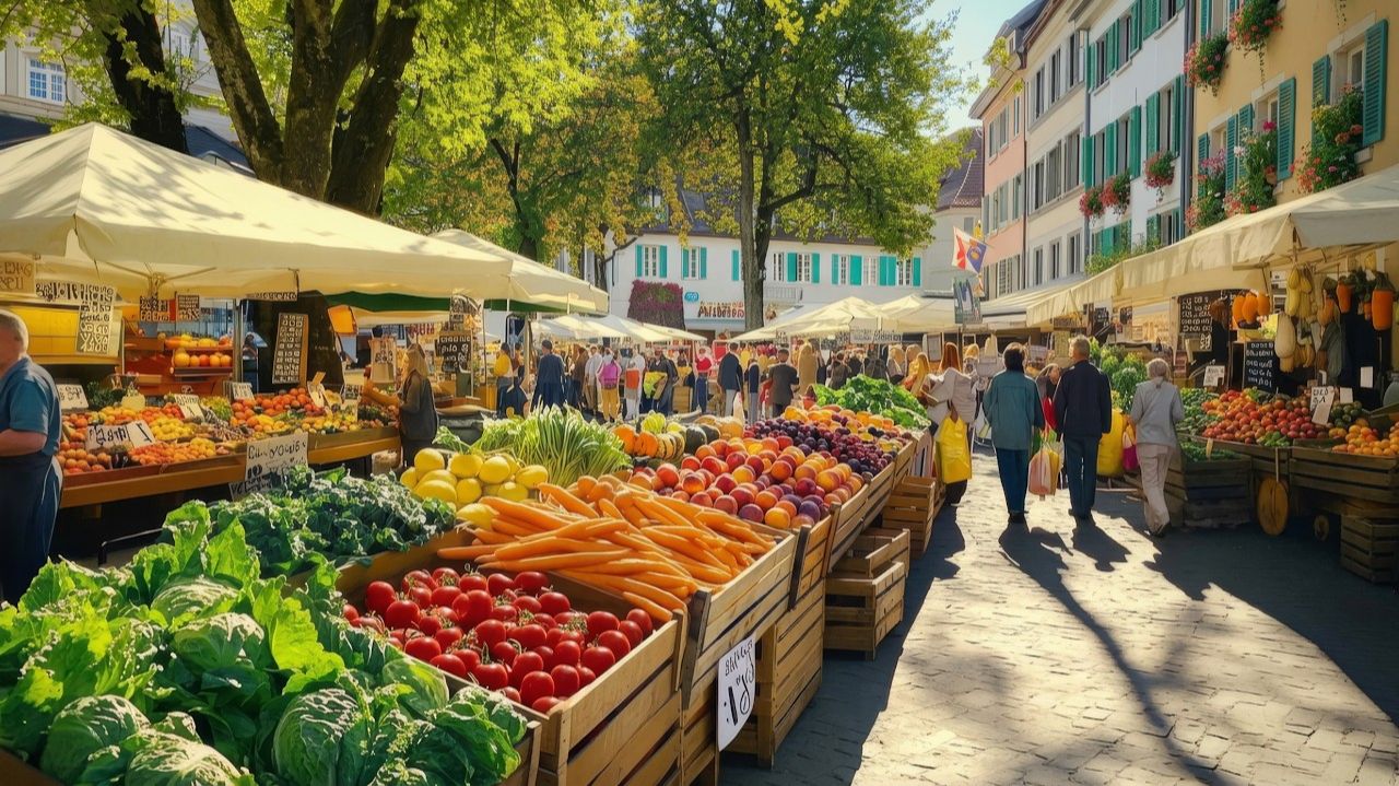 Switzerland, Zurich - Summer Morning Market
