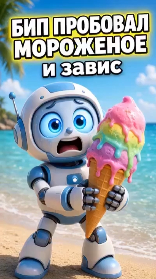 Бип попробовал мороженое… и завис #Shorts
