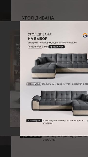 Диван угловой Gupan Сивон