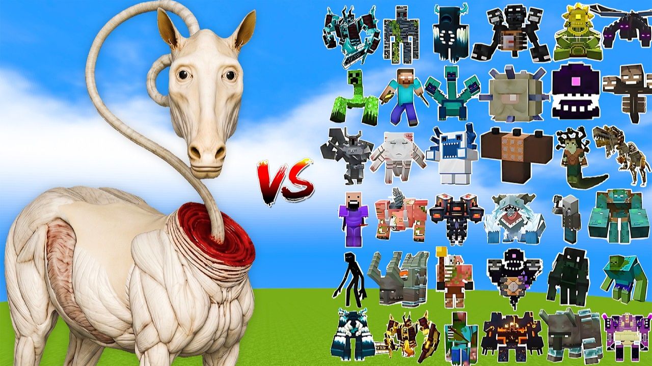 Жуткая ЛОШАДЬ Vs ВСЕХ Боссов Майнкрафта - Minecraft Битва Мобов