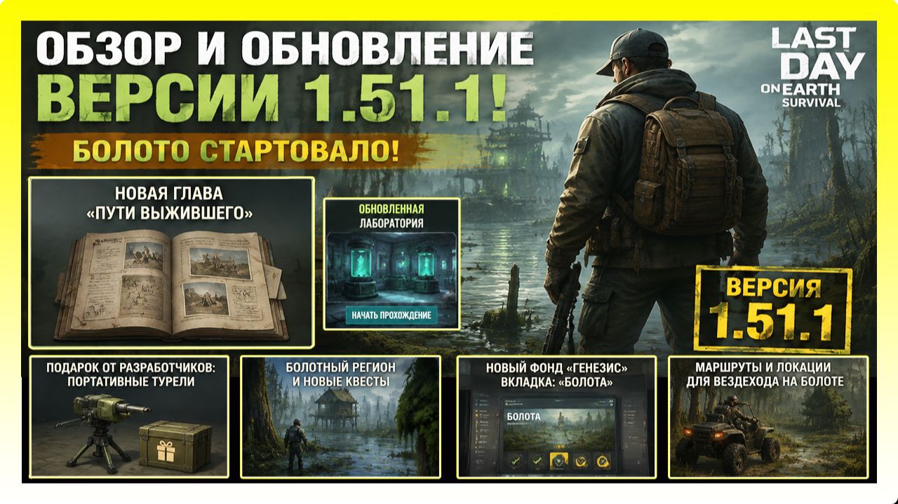 ОБЗОР И ОБНОВЛЕНИЕ ВЕРСИИ 1.51.1! БОЛОТО СТАРТОВАЛО / Last Day On Earth: Survival