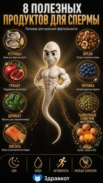 8 продуктов для спермы и мужской фертильности_ цинк омега-3 селен фолаты и антиоксиданты 1
