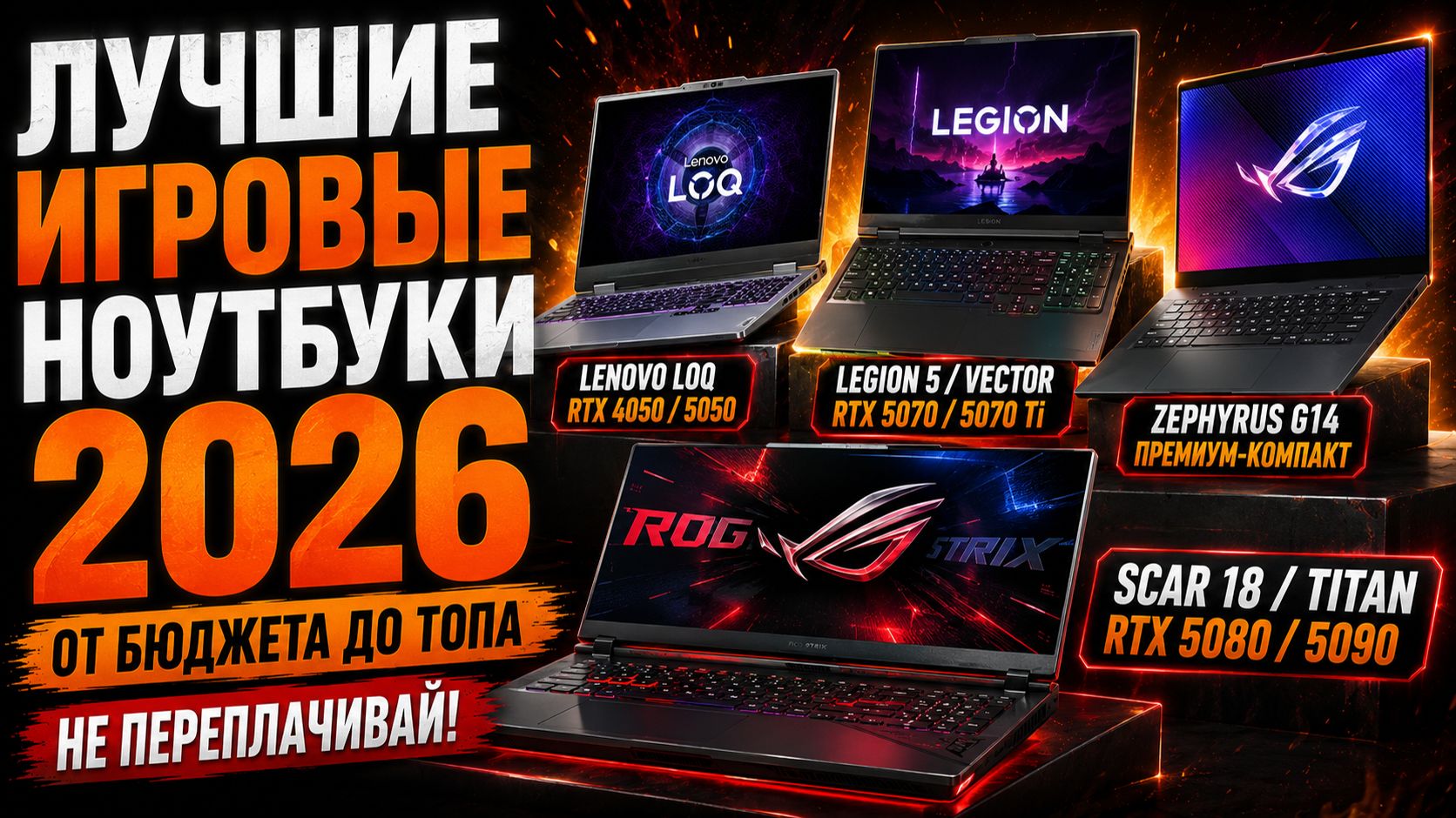 ТОП игровых ноутбуков 2026 — лучшие модели от бюджетных до премиум-класса