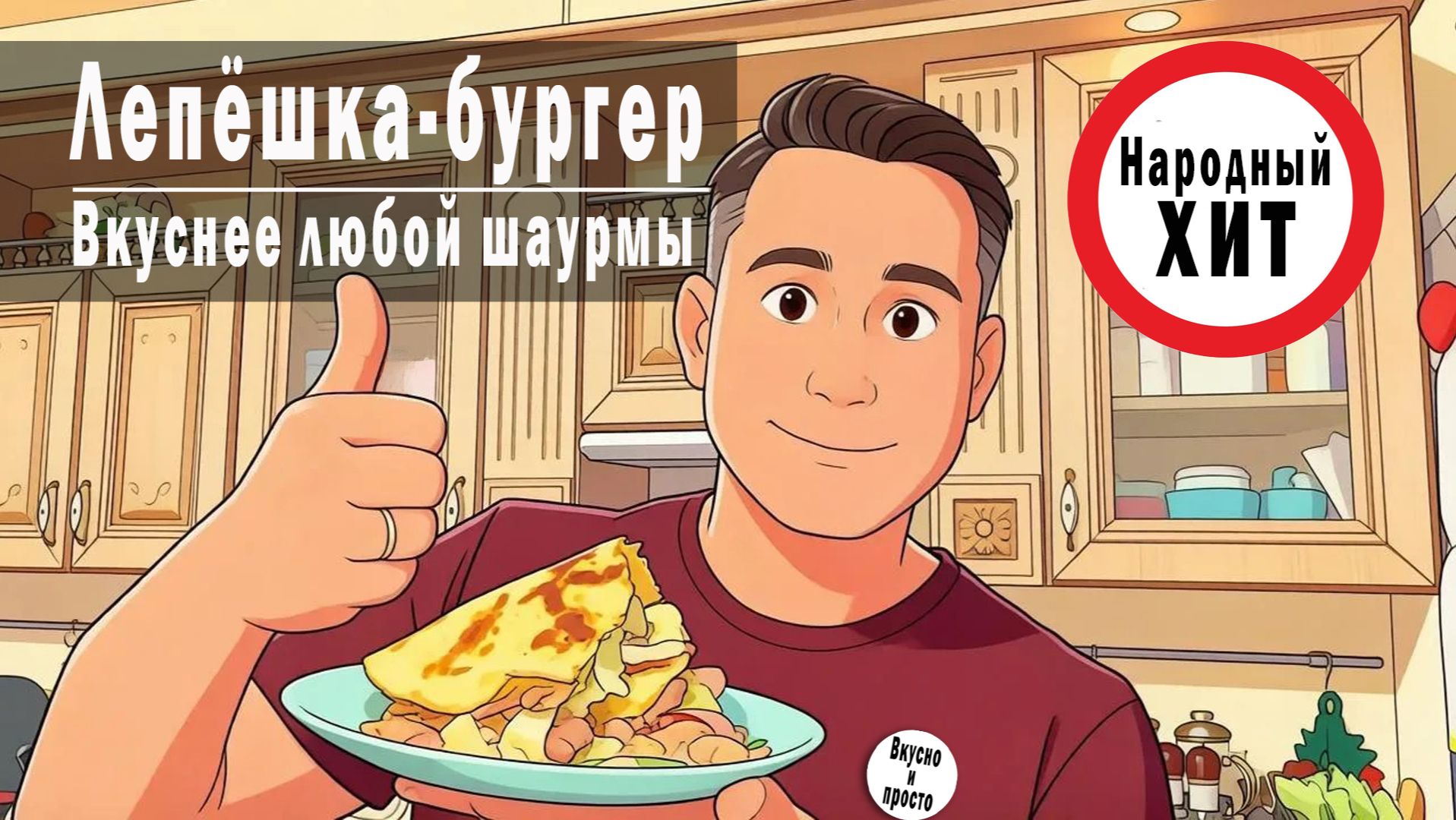 Забудьте про доставку! Эта «Лепёшка-бургер» вкуснее любой шаурмы, а готовится за 15 минут