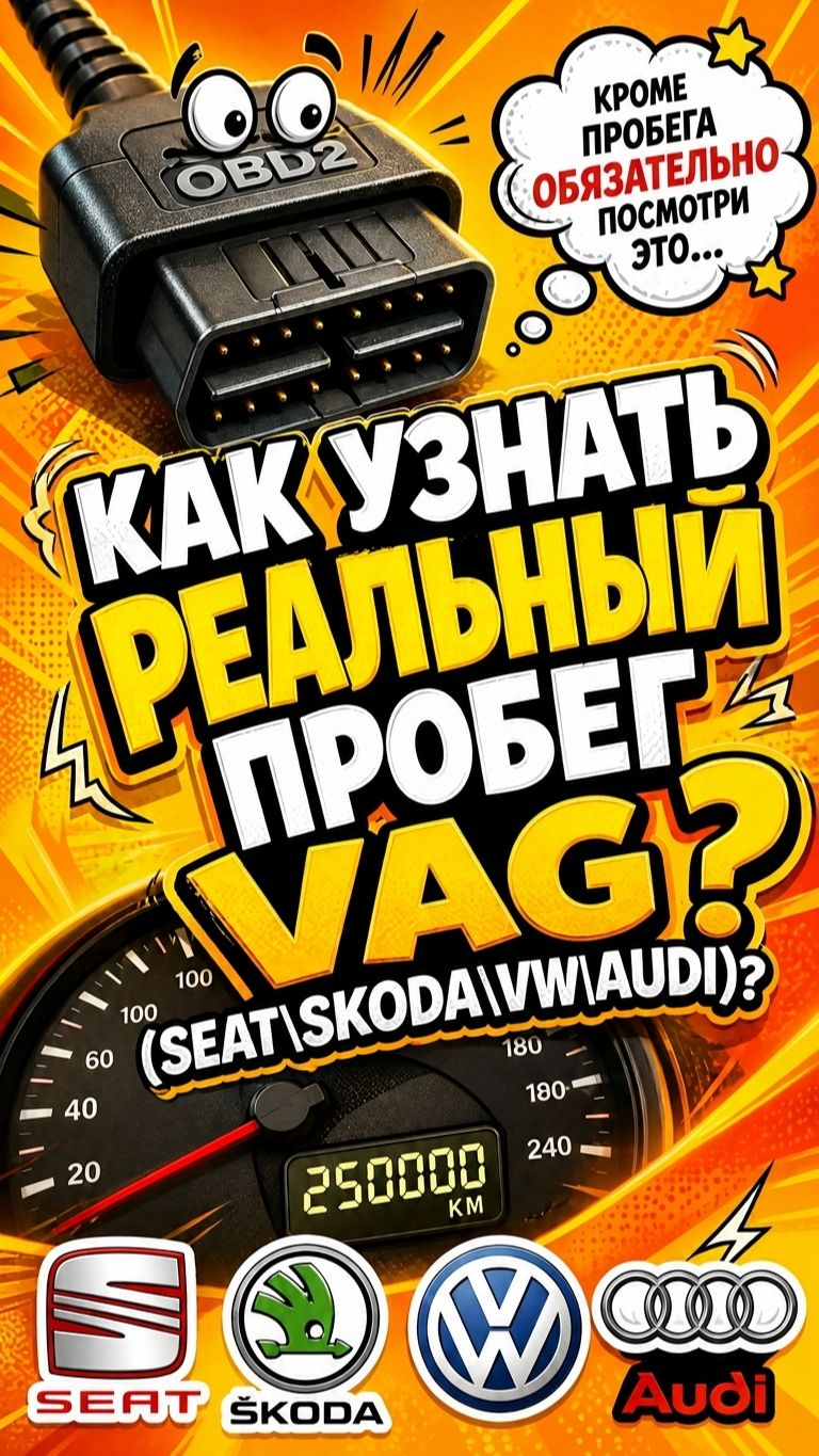 Как узнать реальный пробег автомобилей VAG. SEAT, SKODA, VW, AUDI.