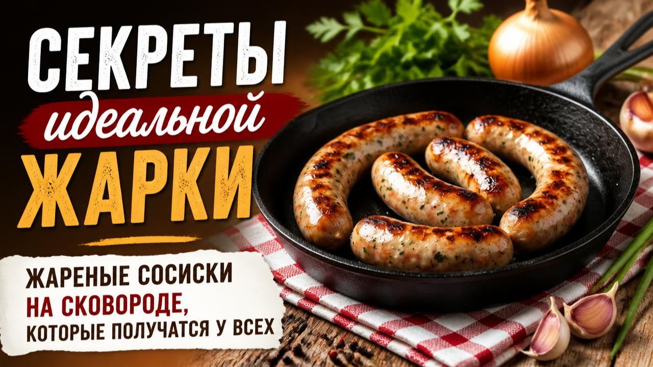 Секреты идеальной жарки:  жареные сосиски на сковороде, которые получатся у всех