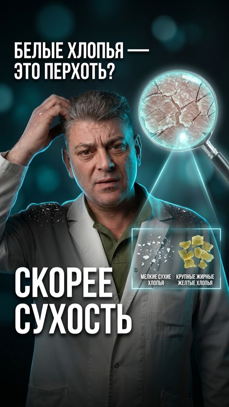 Сухая себорея или перхоть: почему ваш шампунь не работает 🔍
