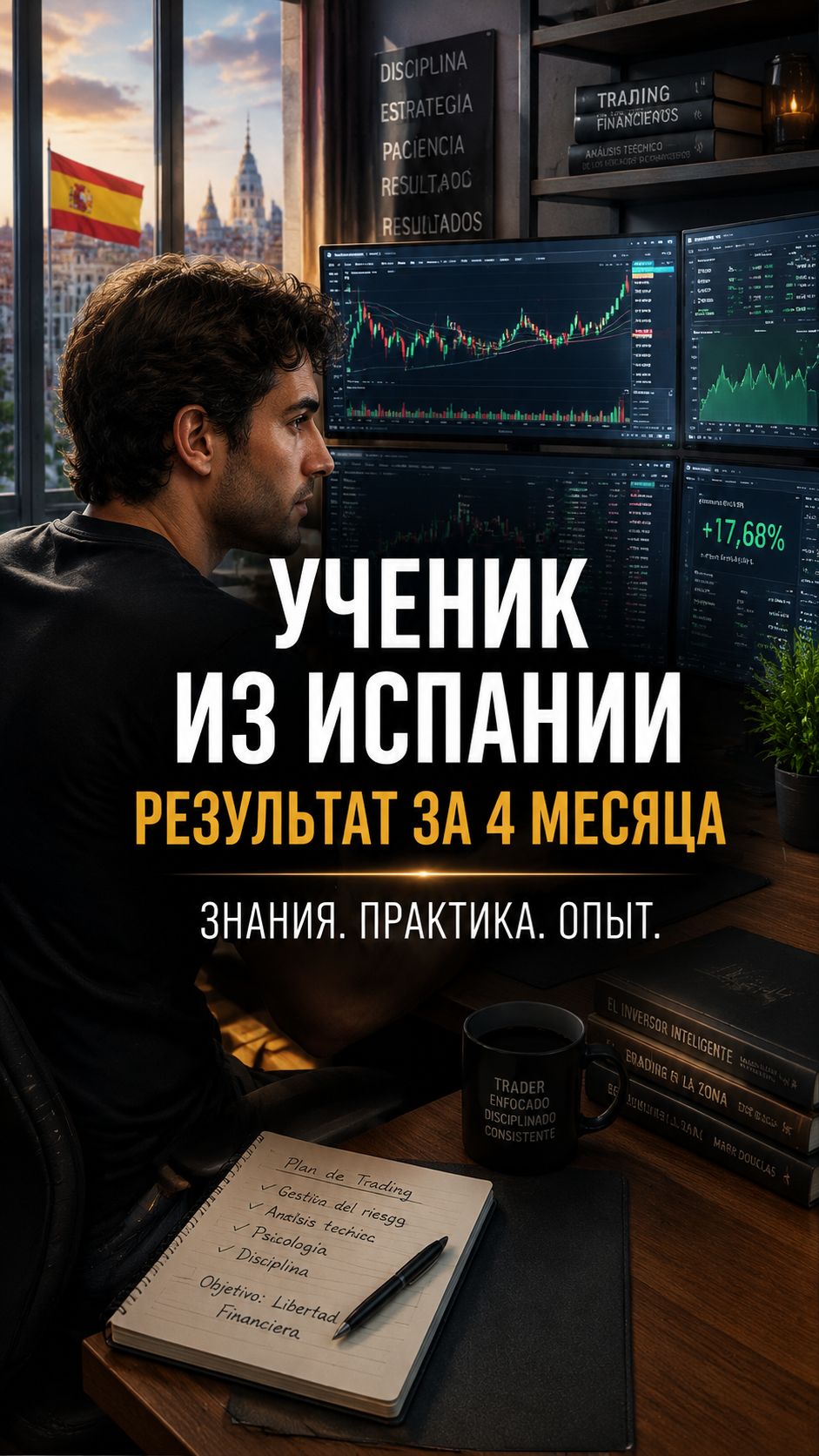 Трейдинг. Результат ученика за 4 месяца.