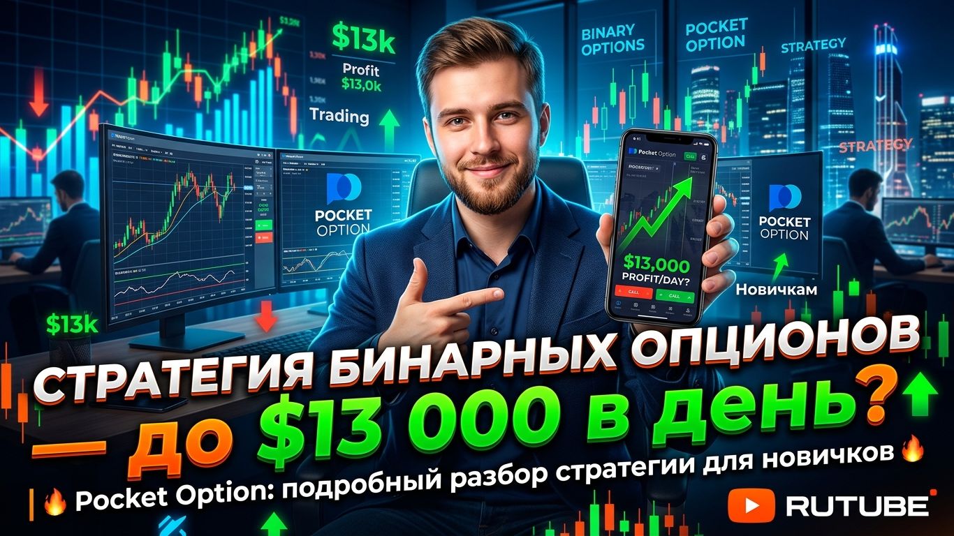 Стратегия бинарных опционов — до $13 000 в день  Pocket Option полный разбор стратегии для новичок