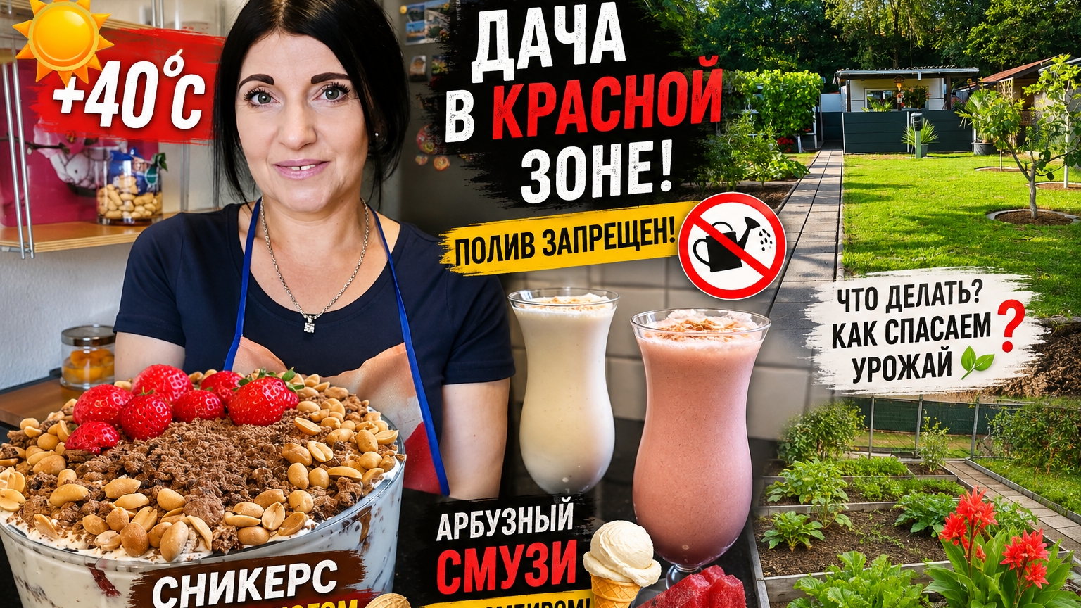 VLOG 🇩🇪 Суета/ГОТОВЛЮ ДЕСЕРТ СНИКЕРС С 🍓/СМУЗИ ИЗ ПЛОБИРА С ОБУЗОМ 🍉/Наша Дача 🏕