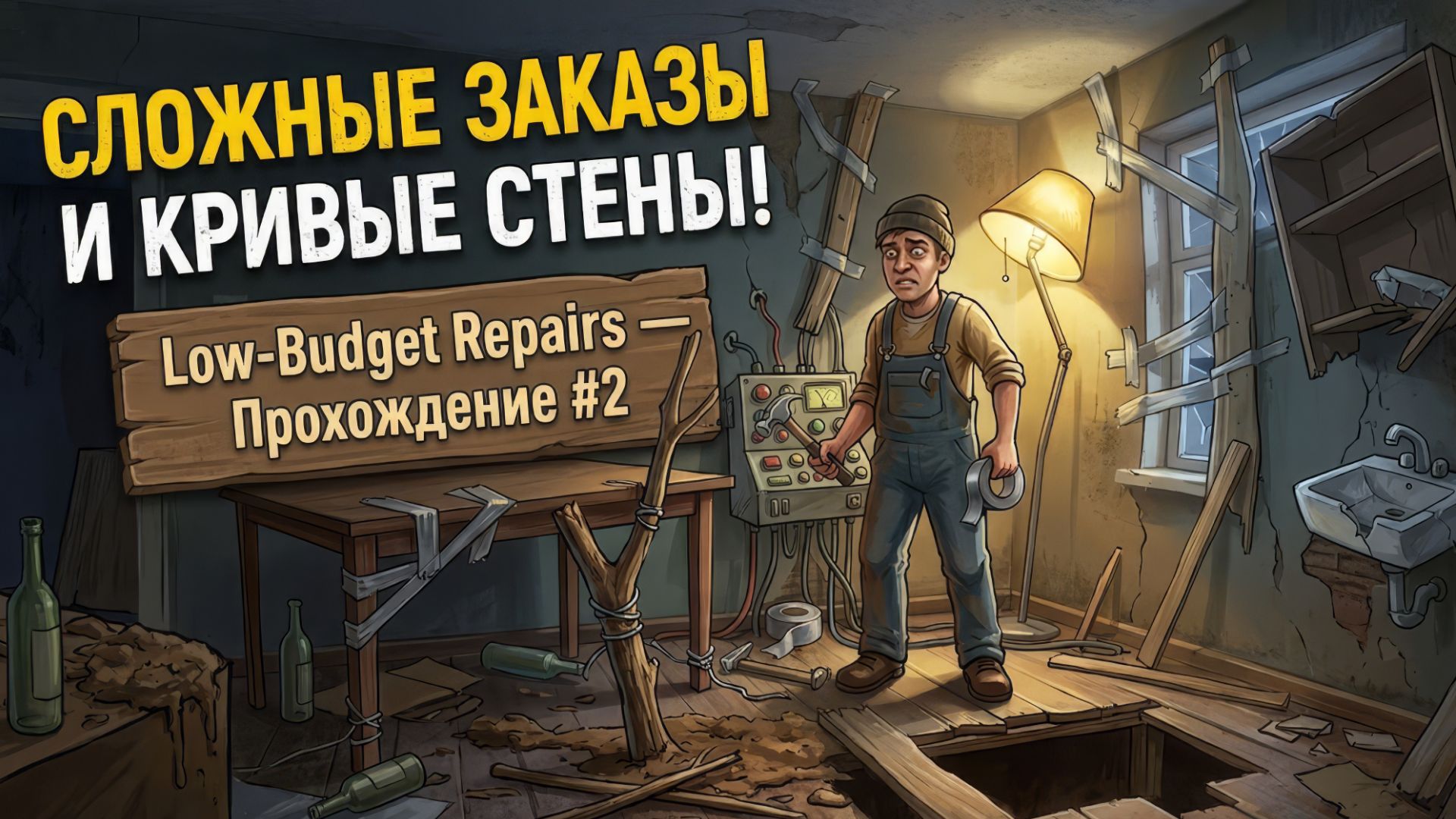 СЛОЖНЫЕ ЗАКАЗЫ И КРИВЫЕ СТЕНЫ! Low-Budget Repairs — Прохождение #2