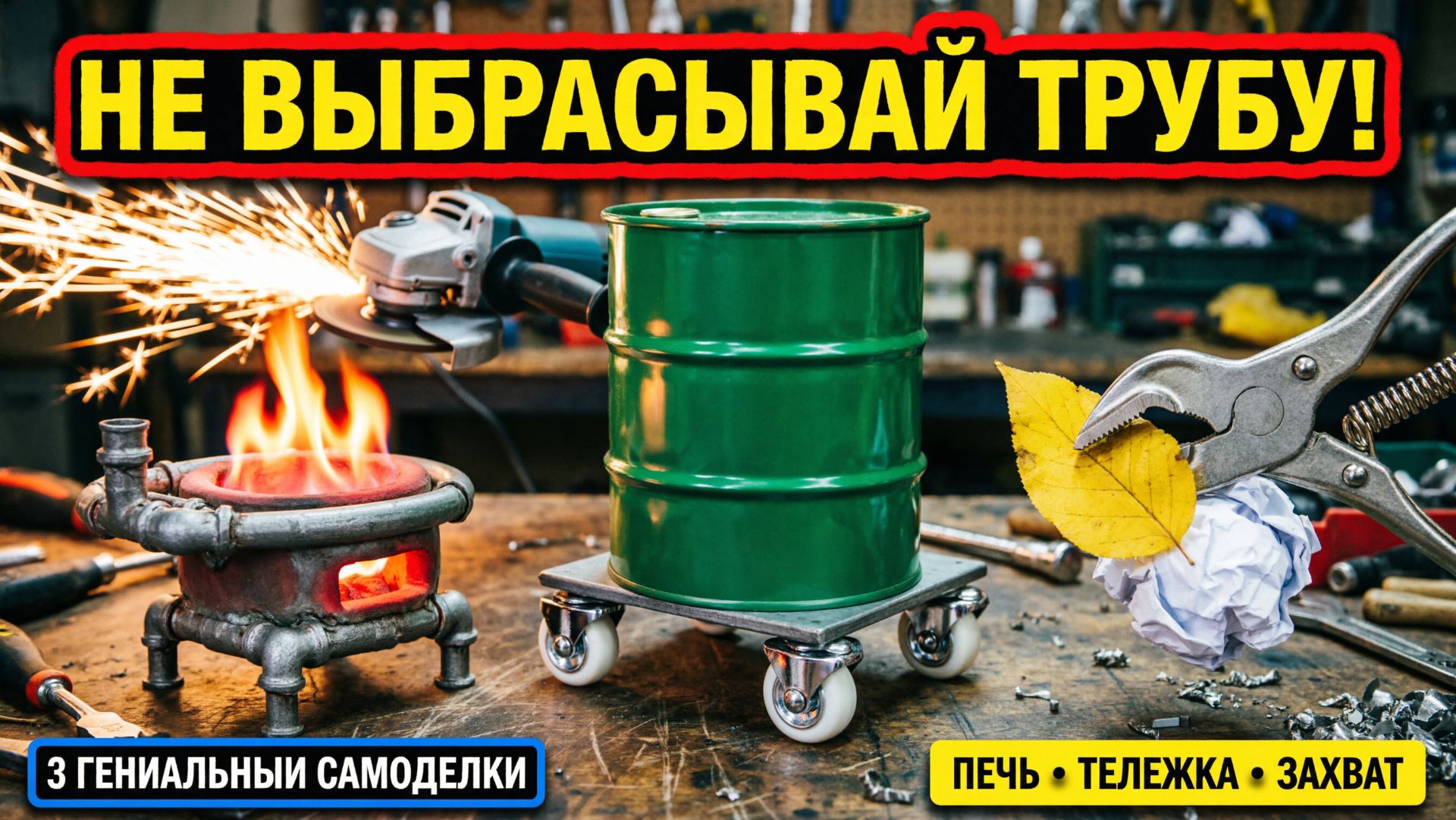 Тележка из профтрубы и горелка из трубы: 3 идеи своими руками 🔧